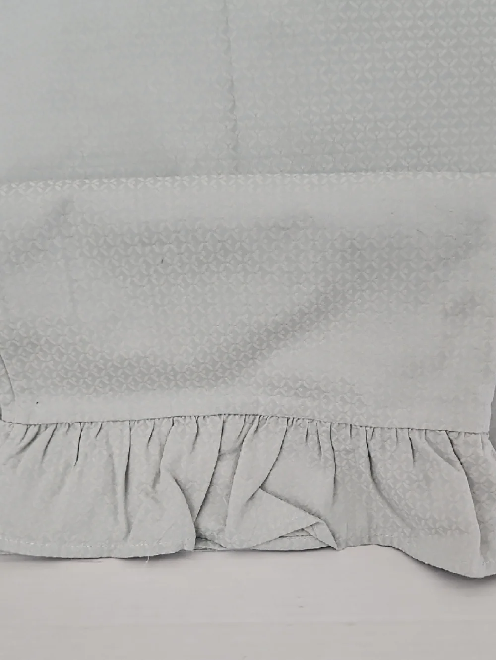 Ralph Lauren Blue Sage Woven Ruffle Hem Cotton Standard Pillowcase Set